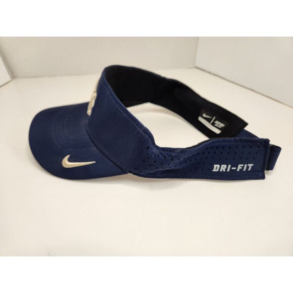 Nike Visor Hat Cap Pitt Panthers NCAA College Football Navy Blue Dri-Fit - Picture 2 of 6